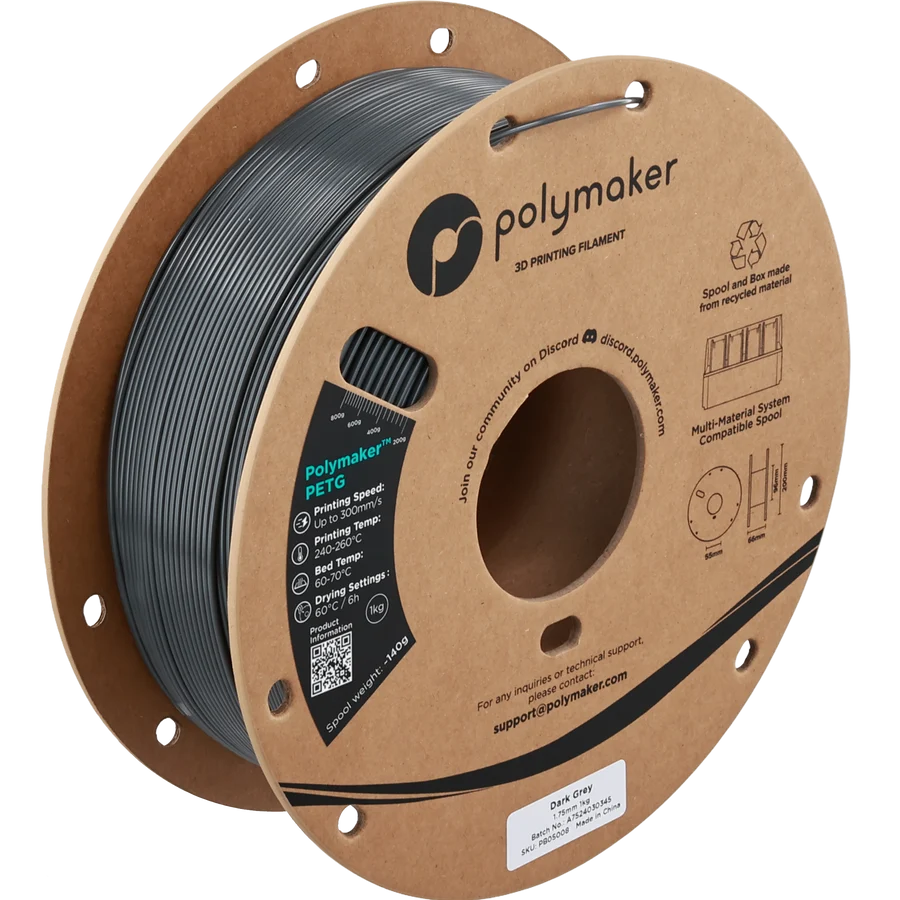 Polymaker PETG Musta, 1,75 mm / 1000 g