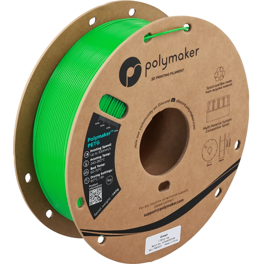 Polymaker PETG Musta, 1,75 mm / 1000 g